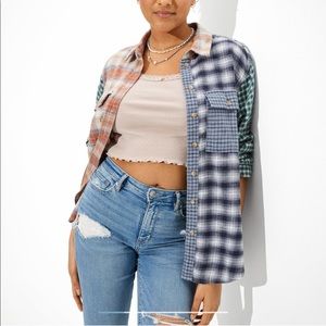 AMERICAN EAGLE MIXED PRINT FLANNEL